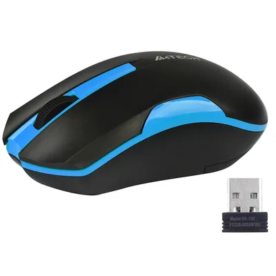 Obrázok produktu pre A4Tech Bezdrôtová myš V-TRACK G3-200N-1 Black+Blue WRLS