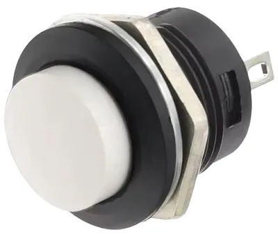 Produktbild von ProRide Drucktaster-Impulsschalter 16 mm Unterputz, 250 V/3 A, Weiß