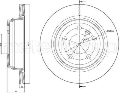 Produktbild von 2x METELLI Bremsscheibe 23-1453C für BMW 3 Touring (F31) 3 Limousine (F30 F80)