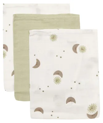 Produktbild von Jollein Over The Moon Hydrophile Waschlappen - 3er-Pack | Jollein
