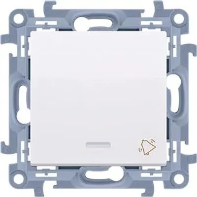 Produktbild von Kontakt-Simon CD1L.01/11, Drucktasten-Schalter, Kunststoff, Weiß, IP20, IP44, 250 V, 10 A
