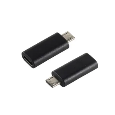 Produktbild von Micro USB zu USB-C Adapter, 2.0 schwarz
