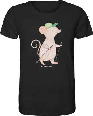 Produktbild von Mr. & Mrs. Panda Tshirt Maus Walking Größe M - Schwarz - Geschenk, Schnelles Gehen, T-Shirt mit Spruch, Walken, Shirt, Spazieren, Sommershirt, Basic-Shirt