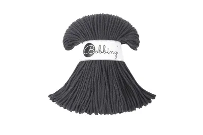 Zdjęcie produktu dla Bobbiny Junior 3 mm 100 m Charcoal Sznurek