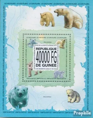 Produktbild von Briefmarken Guinea 2013 Mi Block 2300 (kompl. Ausgabe) postfrisch Eisbären