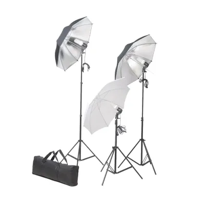 Zdjęcie produktu dla vidaXL Zestaw do studia fotograficznego z lampami, parasolami, tłem, reflektorem