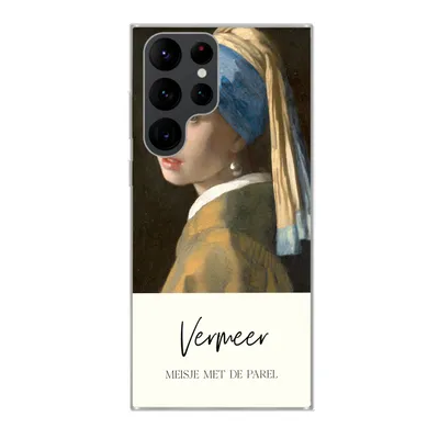 Produktbild von MuchoWow® Handyhülle Schutzhülle Hülle für Samsung Galaxy S22 Ultra Das Mädchen mit dem Perlenohrring - Vermeer Silikon Softcase Handy Hülle - Abbildung