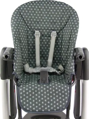 Produktbild von BAMBINIWELT Bezug Kissen Ersatzbezug Sitzkissen für Peg Perego Tatamia oder New Born dunkelgrau Sterne