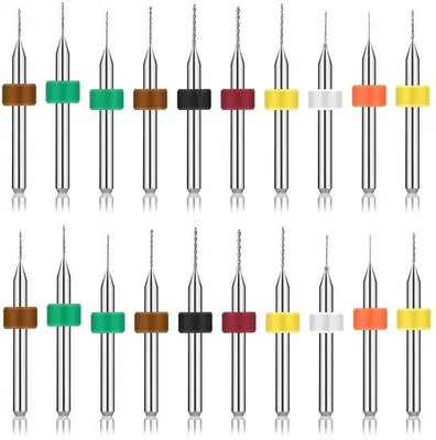 Produktbild von 20-teiliges Microbohrer-Set 0,3-12mm Wolframstahl Mini-Bohrer für Leiterplatten