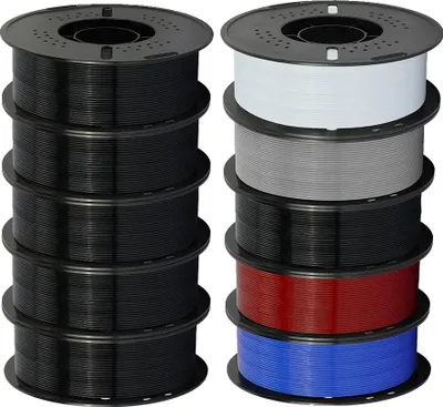 Image de Lot de filaments pour imprimante 3D, 10 kg de PETG de couleur mélangée, diamètre 1,75 mm, PETG A