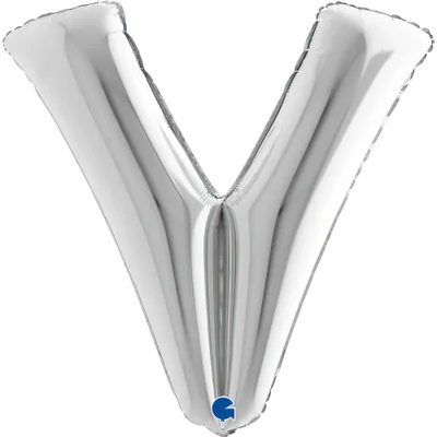Produktbild von Riesenbuchstabe Folienballon 40"/102cm | Silber #V