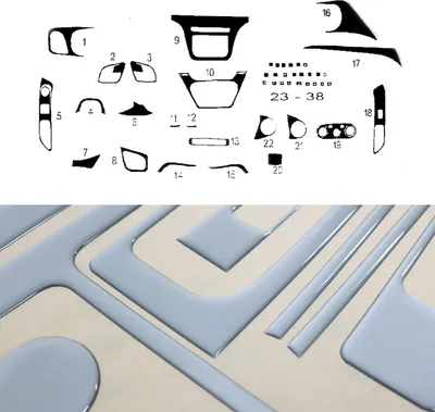 Image de Décor intérieur Cockpit pour Iveco Daily 2014-2019 optique aluminium 38 pièces
