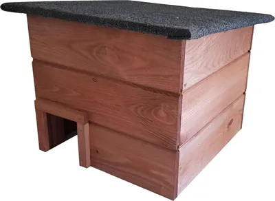 Produktbild von Igelhaus Kiefernholz 35 x 35 x 30,5/24,5 cm natur