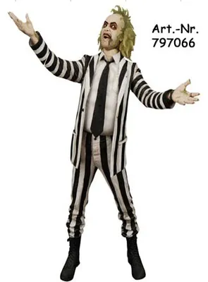 Produktbild von NECA - Beetlejuice 1988 Beetlejuice Black and White Striped Suit 18 cm