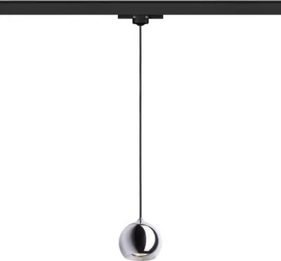 Produktbild von RED - DESIGN RENDL RENDL DESTY für dreigleisige Stromschienen, schwarz verchromt, 230 V, GU10, 50 W, R13215