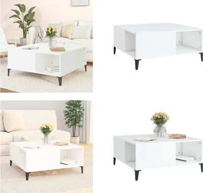 Produktbild von vidaXL Couchtisch Weiß 80x80x36,5 cm Holzwerkstoff - Couchtisch - Couchtische - Beistelltisch - Sofatisch