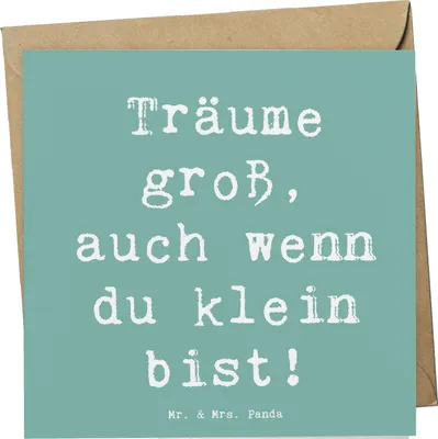 Produktbild von Mr. & Mrs. Panda Grußkarte Spruch Alleine schlafen lernen - Meeresbrise - Geschenk, Vertrauem, Lebenshilfe, anlasskarte, Glückwunschkarte, bestes Selbst, Trost, faltkarte