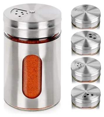 Zdjęcie produktu dla Pojemnik na przyprawy z sitkiem szklany 100 ml
