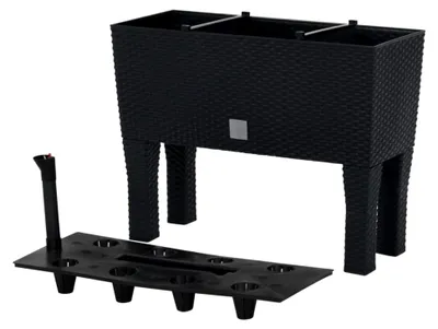 Produktbild von Hochbeet Anthrazit, 60 x 25 x 46 cm, PP-Rattan
