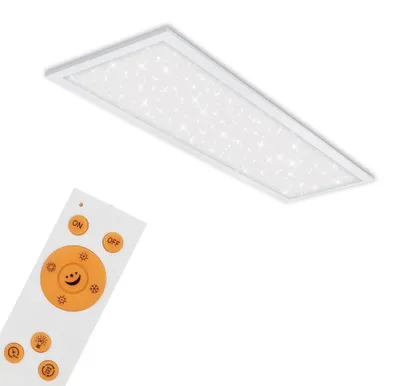 Zdjęcie produktu dla Panel LED ściemnialny gwieździste niebo ultra-płaski CCT 24W biały metal Briloner