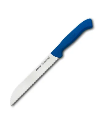 Produktbild von Pirge Ecco Brotmesser - Blau, 17,5 cm für Schneiden von Brot, Bagels, Kuchen - Brötchenmesser - Sägemesser - Edelstahl Profi Küchenm