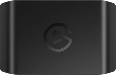 A black Elgato Game Capture HD60 X device with its logo embossed on the top.