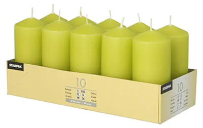 Produktbild von 10 Stumpenkerzen Ø 40 mm · 90 mm kiwi