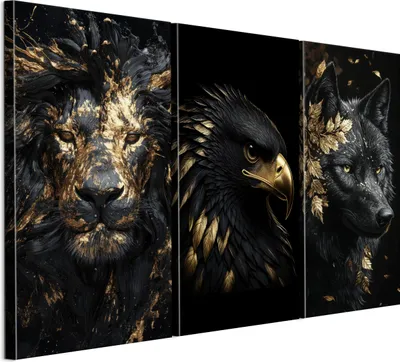 Produktbild von LUMASOUL Leinwand Bilder, Leinwandbild Tier Motiv, Wandbilder Holzrahmen und Webstuhl Wohnzimmer und Schlafzimmer, Bilder 120x80 cm Modern