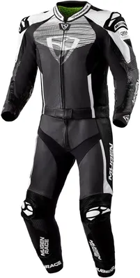 Immagine prodotto di MUGENRACE Scorpion, tuta da moto in pelle a due pezzi traforata, nero/bianco, taglia 60