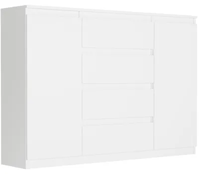 Obrázek produktu pro Komoda 140 cm zásuvky dveře skříňka FRAMIRE R-140-S4 bílá