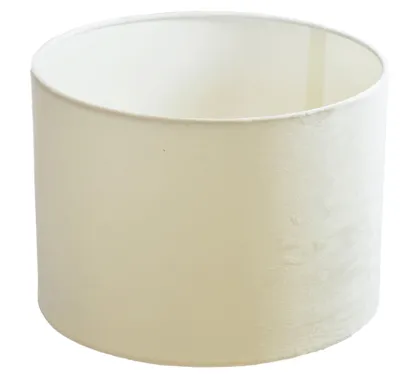 Produktbild von Lampenschirm Ø 25 x 18 cm weiss Velour Zylinderförmig
