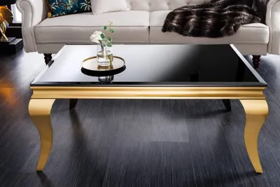 Image de Table basse 100 cm en verre doré, design moderne pour le salon - ACHETER MAINTENANT