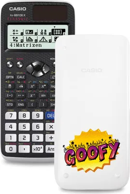 Produktbild von Casio FX-991DE X ClassWiz Schulrechner mit Jugendwort Goofy in pink (Motiv 21)