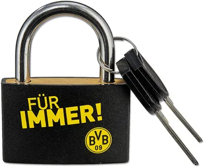 Produktbild von BVB Vorhängeschloss "Für immer BVB " Borussia Dortmund