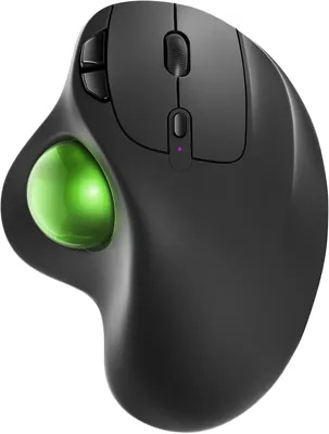 Produktbild von Maus mit Trackball – Daumensteuerung, Glatte Präzision, 3-Geräte-Verbindung (Bluetooth/USB), kompatibel mit PC, Laptop, Mac, Windows