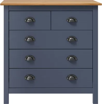 Obrázek produktu pro vidaXL Příborník Hill Grey 79x40x80 cm Borovicový masiv