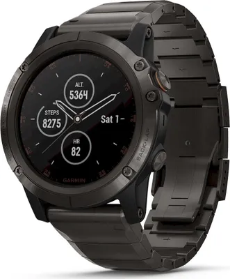 Obrázek produktu pro Garmin - Chytré hodinky - fenix 5X Plus Sapphire DLC Titanium Titanový náramek - 010-01989-05