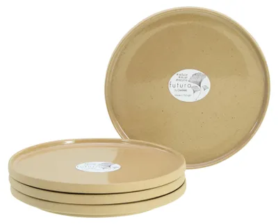 Produktbild von CreaTable, 21654, futuro Sand, Dessertteller 4-tlg, Steinzeug
