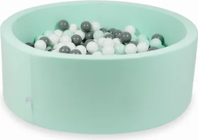 Produktbild von Dry Mint Pool 110x40 mit 500 Bällen: Weiß, Grau, Hellmint