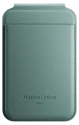 Image de Native Union, porte-cartes magnétique Wallet MagSafe, vert