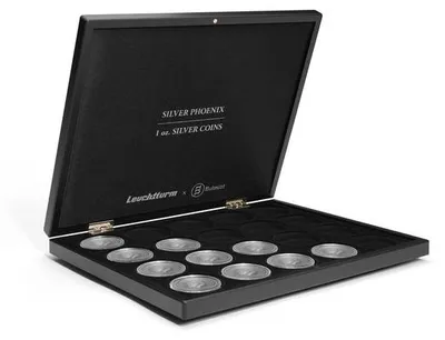 Produktbild von Volterra Uno - Münzkassette für 20 Silbermünzen „Silver Phoenix“ in Münzkapseln