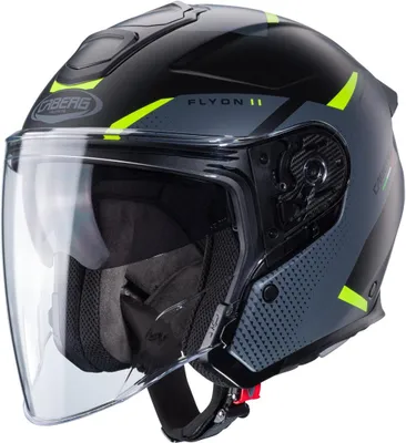 Immagine prodotto di Casco Caberg Flyon II Boss Jet - Nero opaco/Grigio/Giallo Taglia M