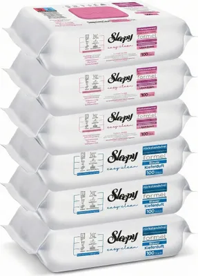 Produktbild von Sleepy Easy Clean Feuchttücher 3x Pink  + 3x Blau