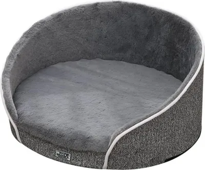 Produktbild von DD-02 Orthopädisches Luxus Hundebett / Katzenbett / Katzenkorb - Gr. L Farbe Anthrazit - gelenkschonend mit Memory Schaum, waschbarem Bezug und grabverhalten-fördernder Matratze