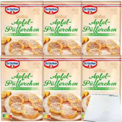 Produktbild von Dr. Oetker Süße Mahlzeit Apfel Püfferchen mit Apfelstückchen 6er Pack (6x152g Packung) + usy Block
