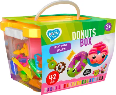 Produktbild von Buntes Schaum-Modelliermasse-Set mit Zubehör - Donuts, leichter und fluffiger Kreativspaß 70109