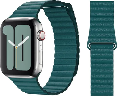Obrázek produktu pro Originální kožený náramek Apple Loop velikost L 42/44/45 mm MXPN2ZM/A Peacock