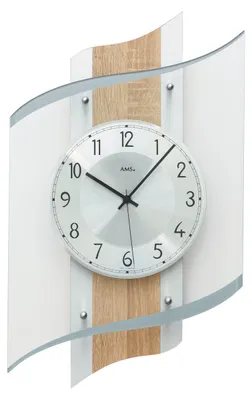 Produktbild von AMS 5520 Funk-Wanduhr Heidelberg, Sonoma, Alu, Mineralglas