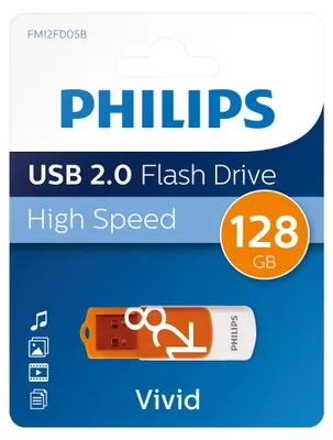 Produktbild von Philips USB-Stick 128 GB USB 2.0 Vivid Edition Leserate bis 25 MB/s