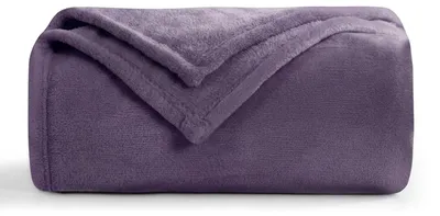 Productafbeelding van Zachte deken, paars - Fleece deken 150x200 cm voor de bank